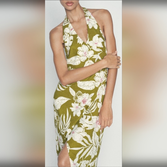Floral Zara Green Maxi Dress - Picture 4 of 9